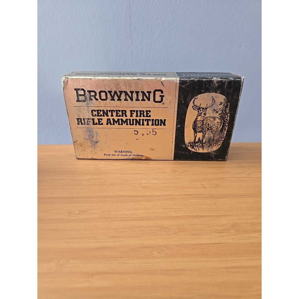 1970's Browning Center Fire Rifle 30-30 Ammunition.  Box Only!
